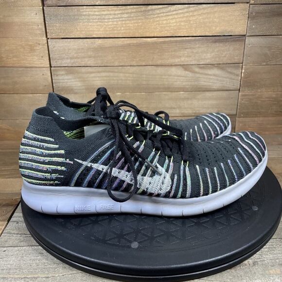 Nike Free Run RN Flyknit Running Sneakers Womens Sz US 8.5 Rare Multicolor Shoes - Picture 1 of 10